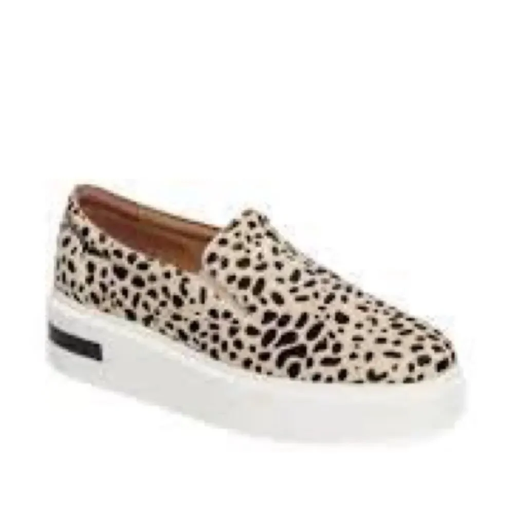 Paolo Genuine Calf Hair Animal Print Platform Slip-Ons | Streetwear Chic sz 7.5